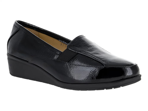 Zapatos Capricho de Charol Negro para Mujer