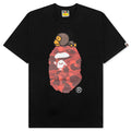 Color Camo Milo on Big Ape Tee Black Red