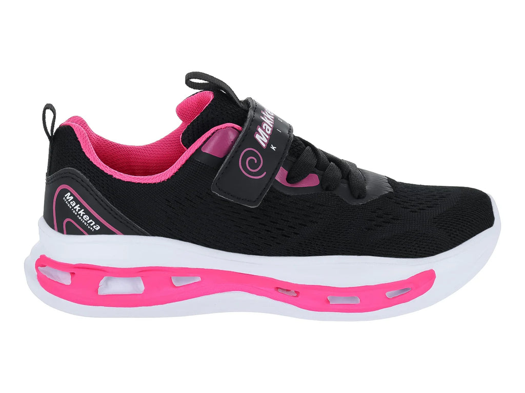 Tenis Makena Negro y Fucsia para Niña