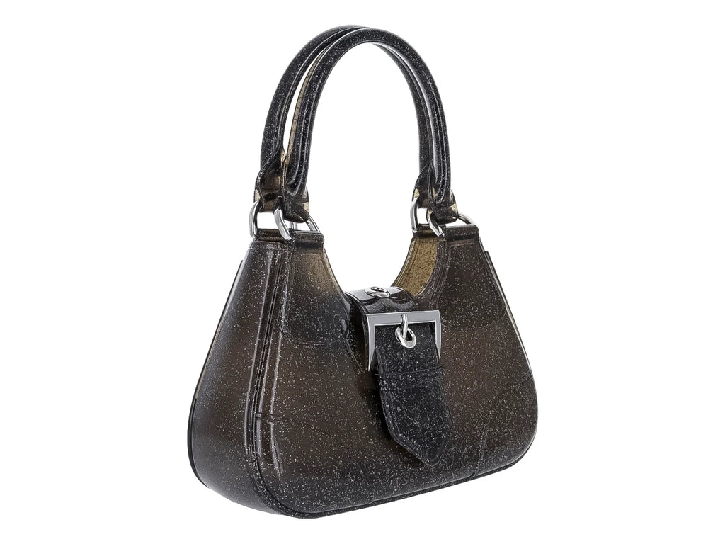 Bolso de Hombro ROZE Negro Glitter para Mujer