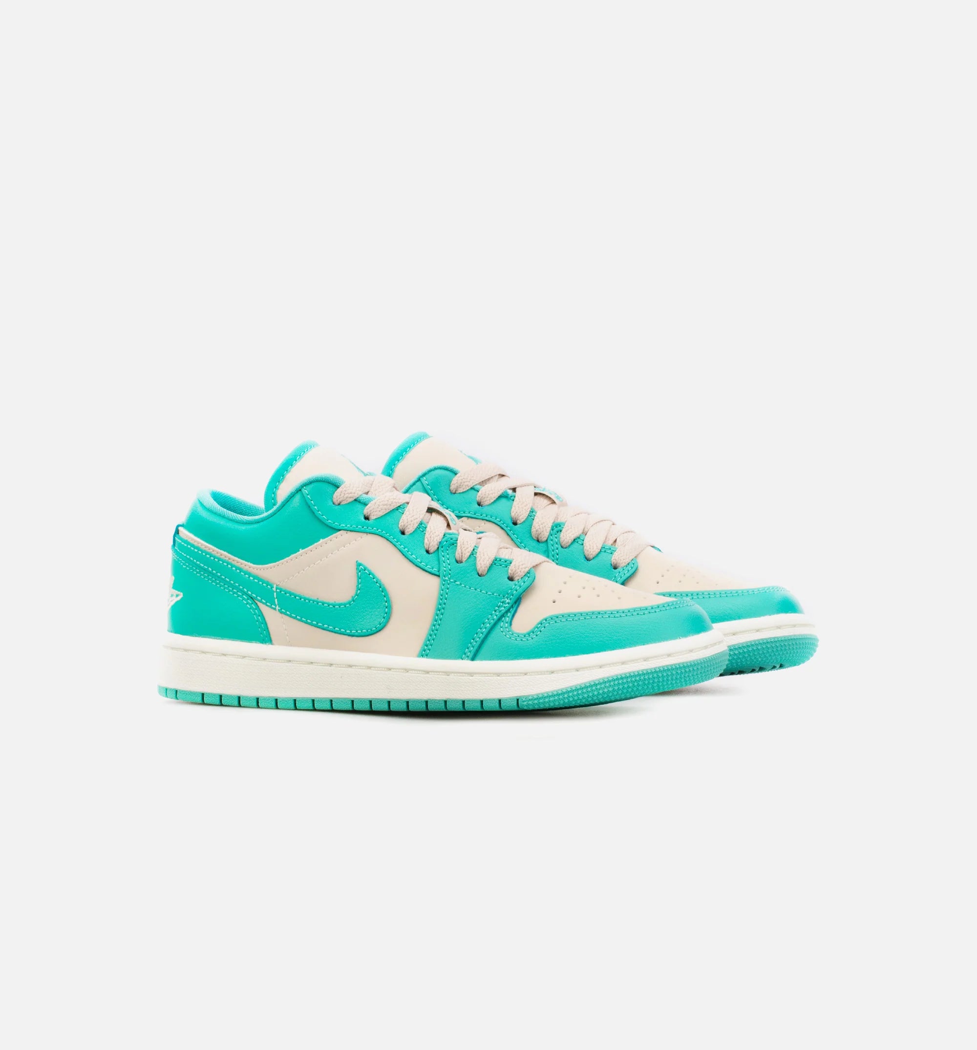 Air Jordan 1 Low Womens Lifestyle Shoe Teal Blue Beige