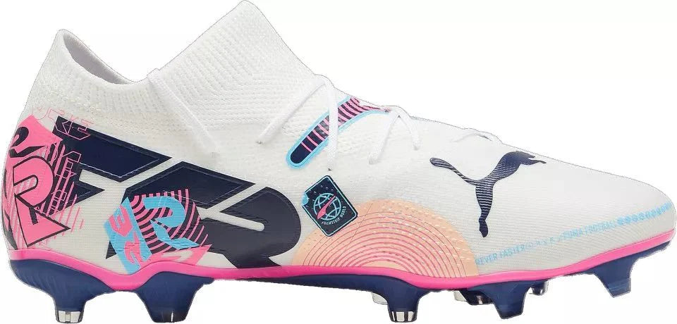 PUMA Future 7 Match Volume UP FG AG Multi Ground Soccer Cleats White Blue Pink