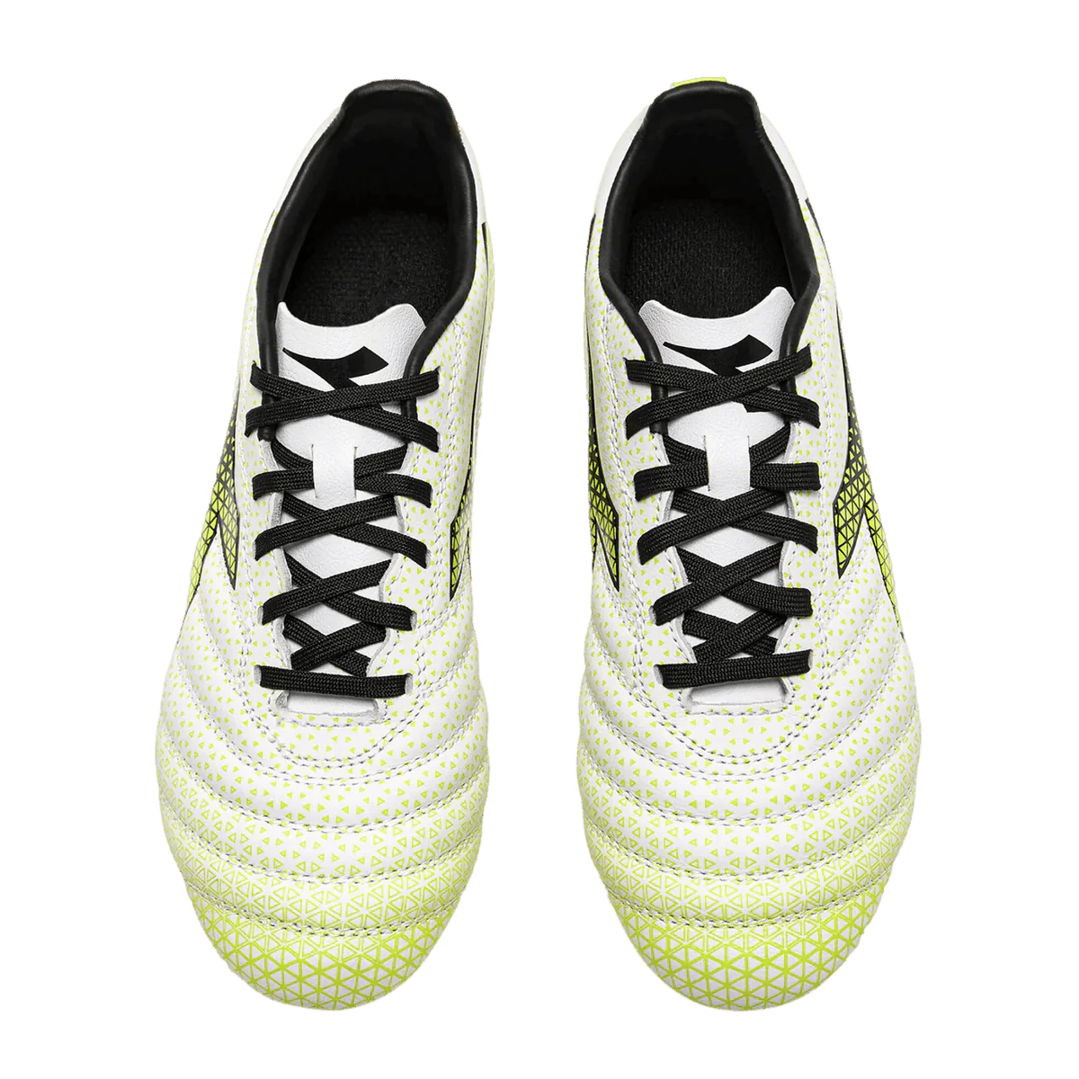 Diadora Brasil Elite GR LT LPU Youth Firm Ground Boots White Black Yellow