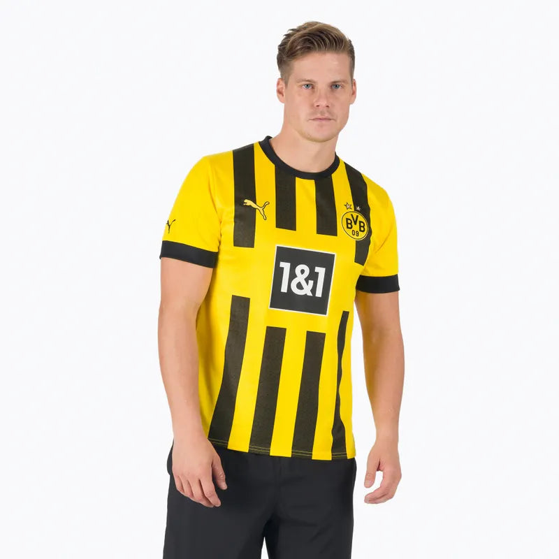 PUMA Borussia Dortmund Home 22 23 Replica Mens Jersey Yellow Black