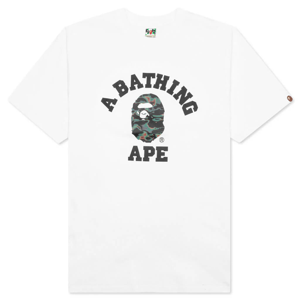 Bape Thermography College Tee White