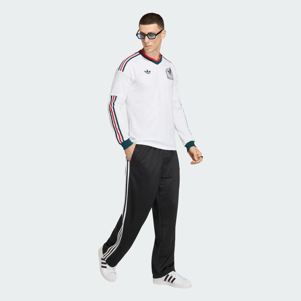 adidas Mexico Away Long Sleeve Mens Soccer Jersey 2026 White