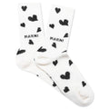 Heart Motif Wool Socks Talc
