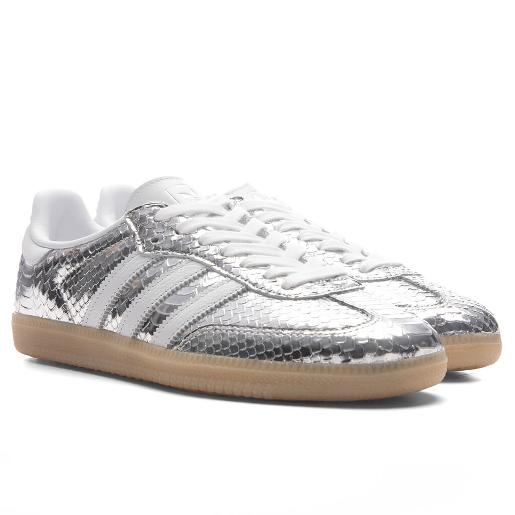 Womens Samba OG Silver Metallic Footwear White Gum