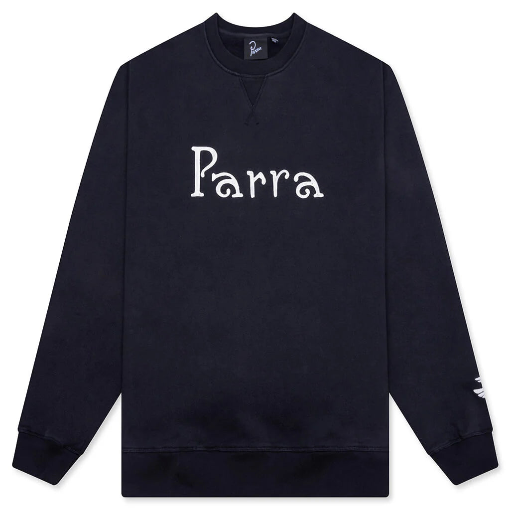 Weird Trad Logo Crew Neck Sweatshirt Dark Navy