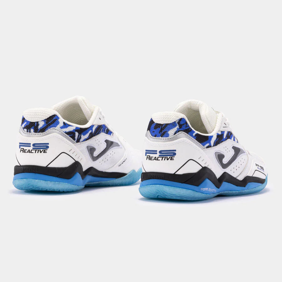 FS REACTIVE 2432 WHITE ROYAL TURF Zapatillas de fútbol sala Fs Reactive 24 para interior color blanco y azul marino