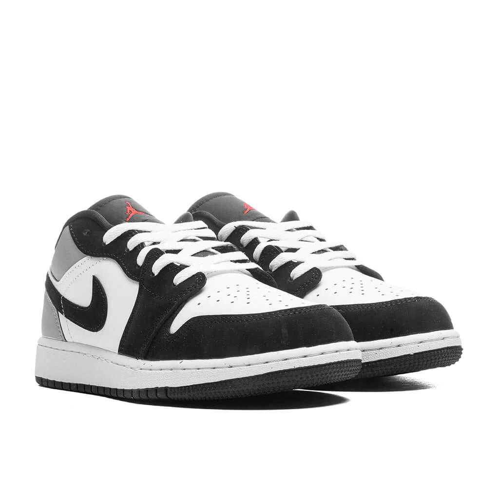 Air Jordan 1 Low SE GS White Fire Red Black Matte Silver