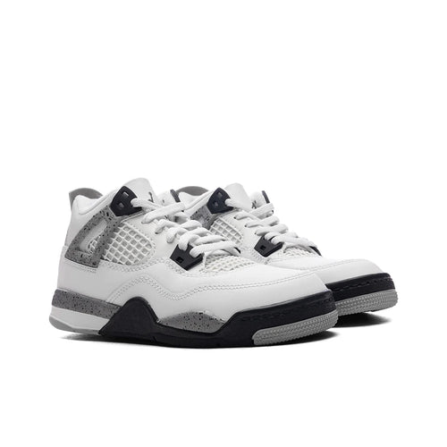 Air Jordan 4 Retro OG White Cement PS Summit White Fire Red Cement Grey Black