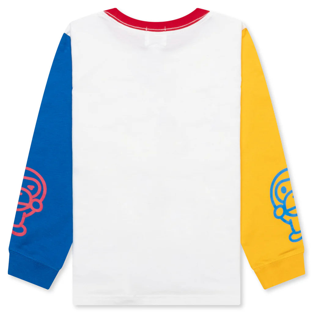 Kids Multi Baby Milo L S Tee White