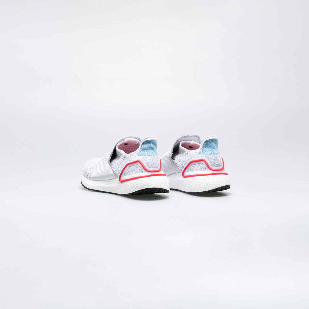 adidas Consortium Ultraboost 19 X Doe Mens Running Shoe Silver White Red