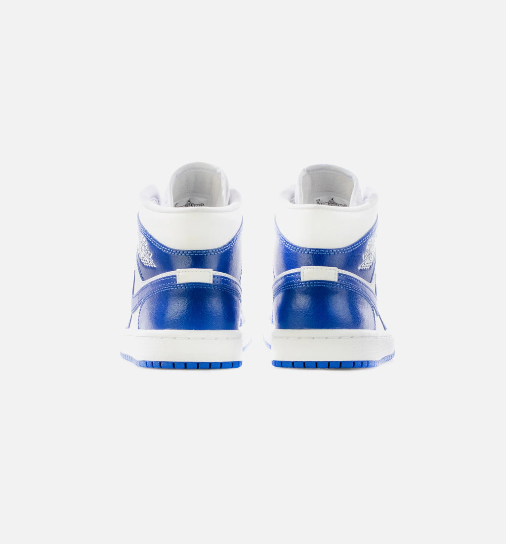 Air Jordan 1 Mid Hyper Royal Womens Lifestyle Shoe White Hyper Royal Limit One Per Customer