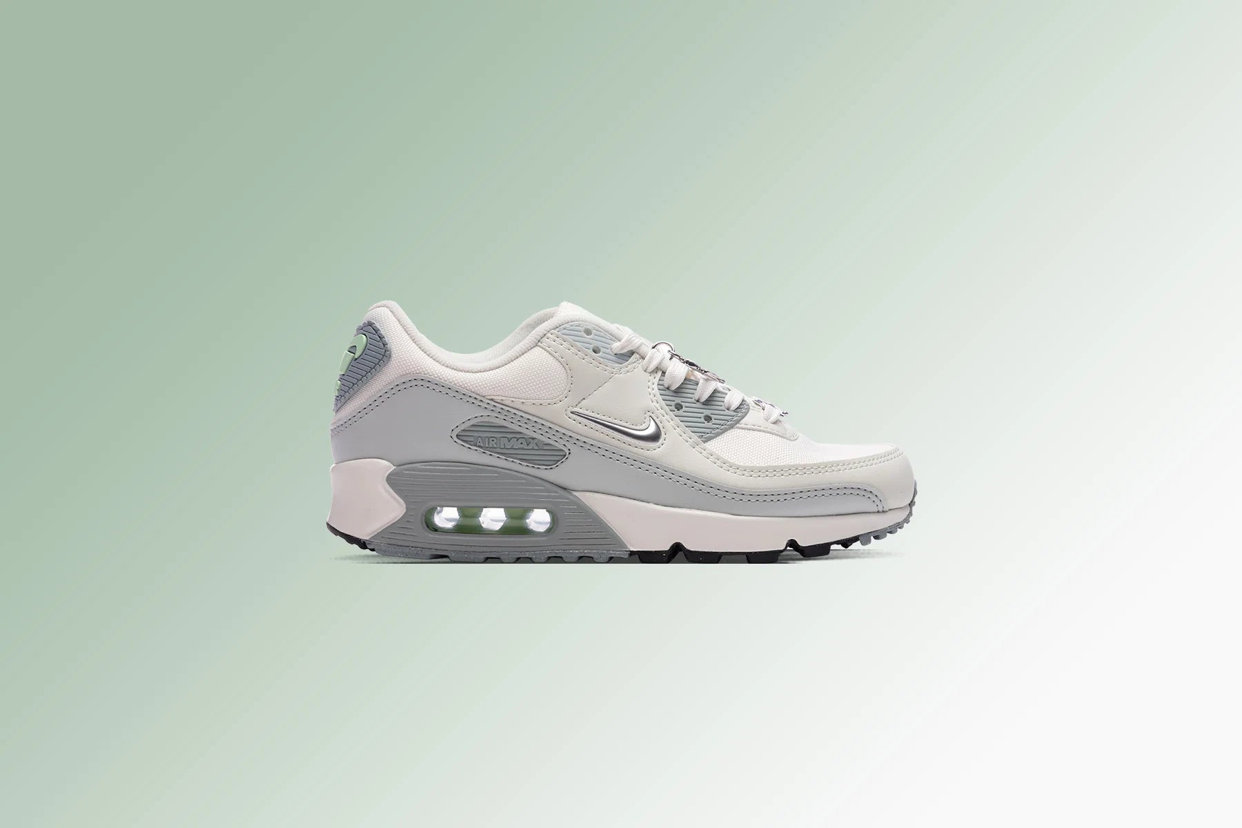 Womens Air Max 90 SE Sail Metallic Silver Sea Glass