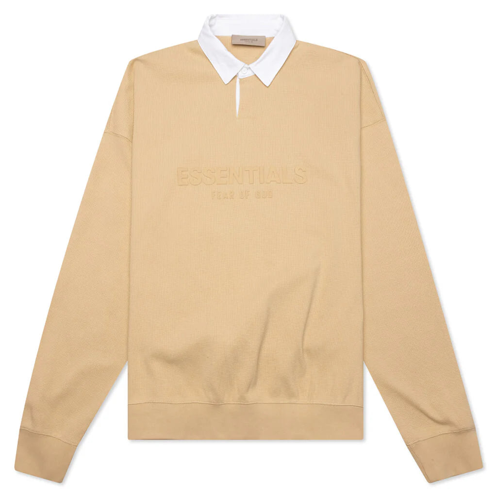 Waffle Henley Rugby Sand