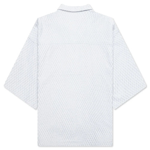 Textured Knit Quarter Zip Grey