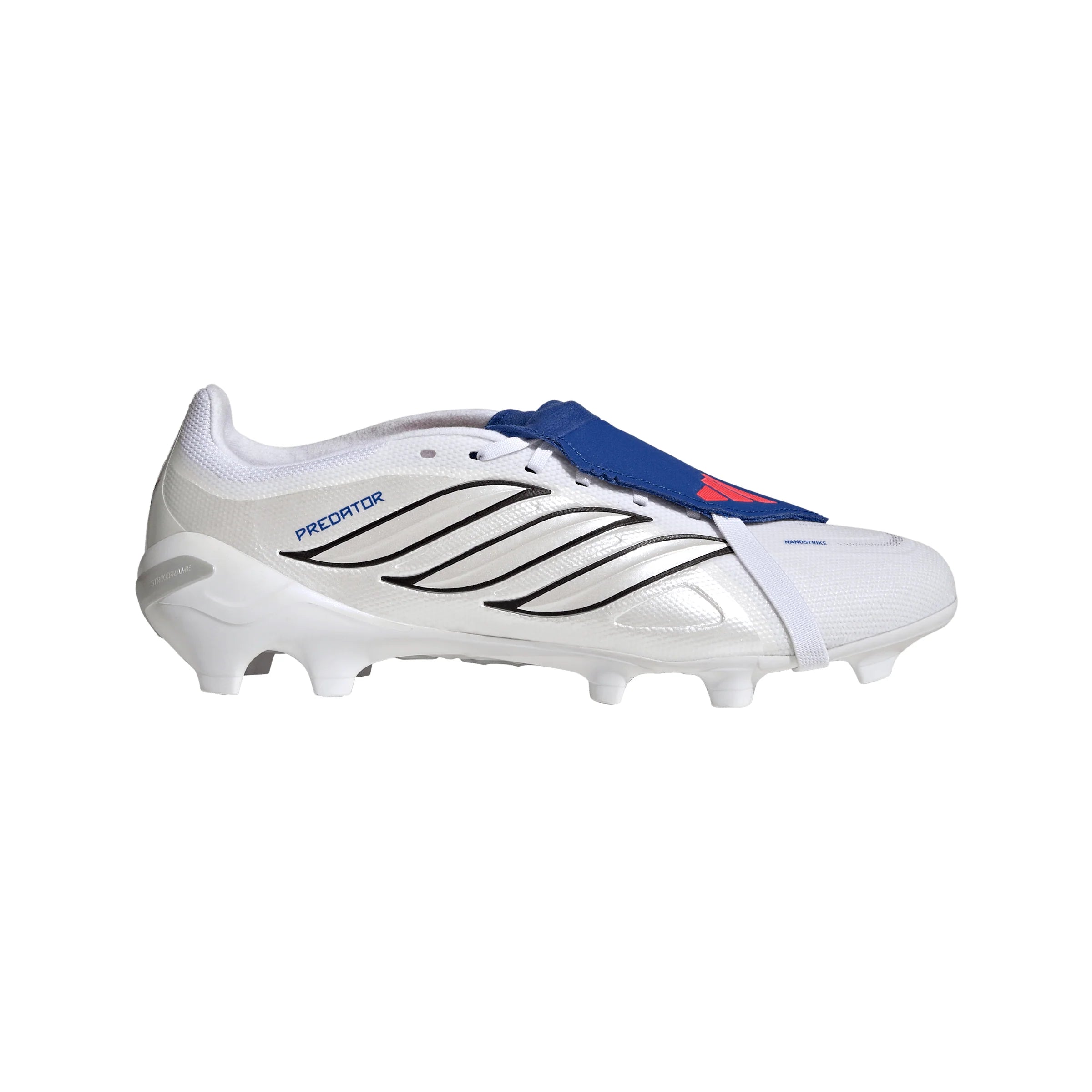 adidas Predator League Fold Over Tongue FG Firm Ground Mens Soccer Cleats White Zero Metallic Blue