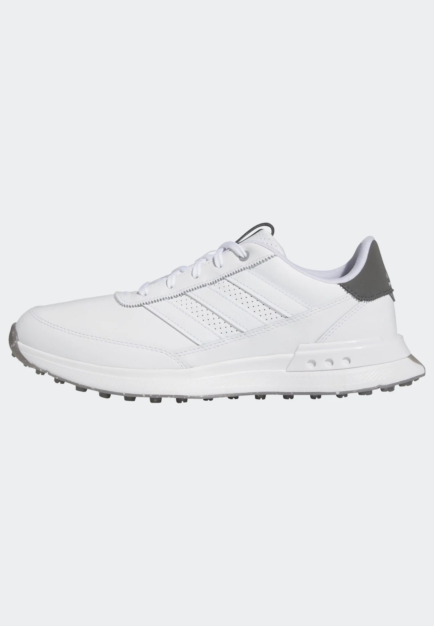adidas S2G 24 Leather Spikeless Golf Shoes White White Charcoal