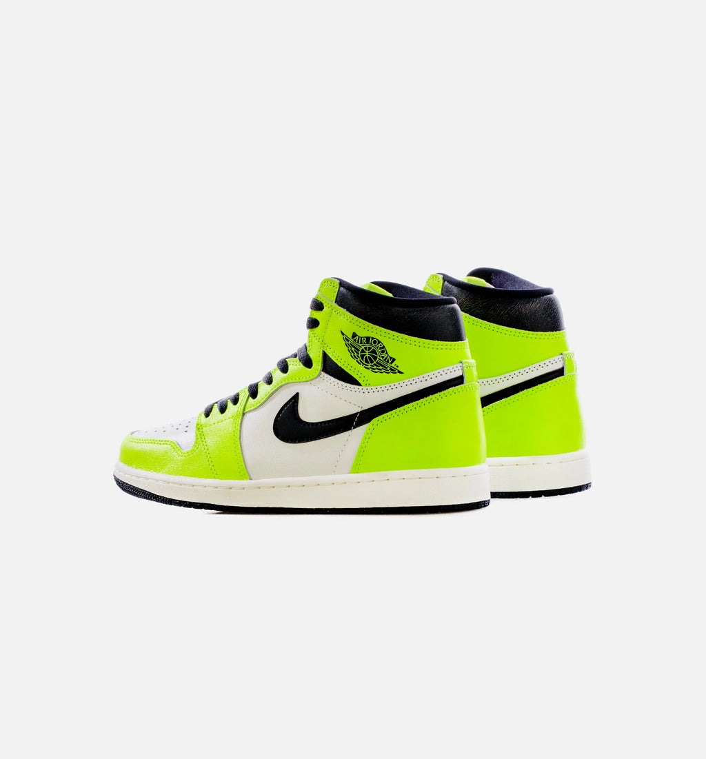 Air Jordan 1 High OG Visionaire Mens Lifestyle Shoes White Neon Green Free Shipping