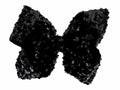 Moño Listonella Negro con Lentejuelas para Niña