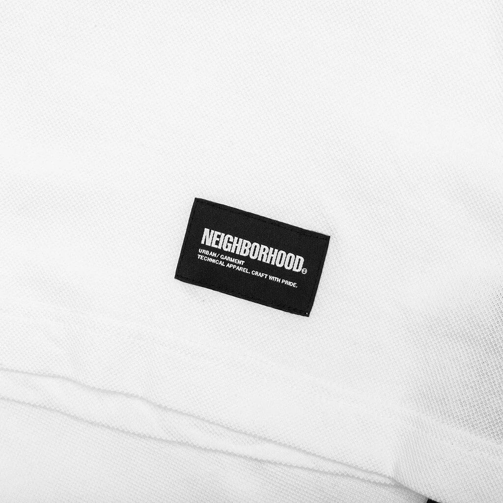 Pique Line S S Polo Shirt White