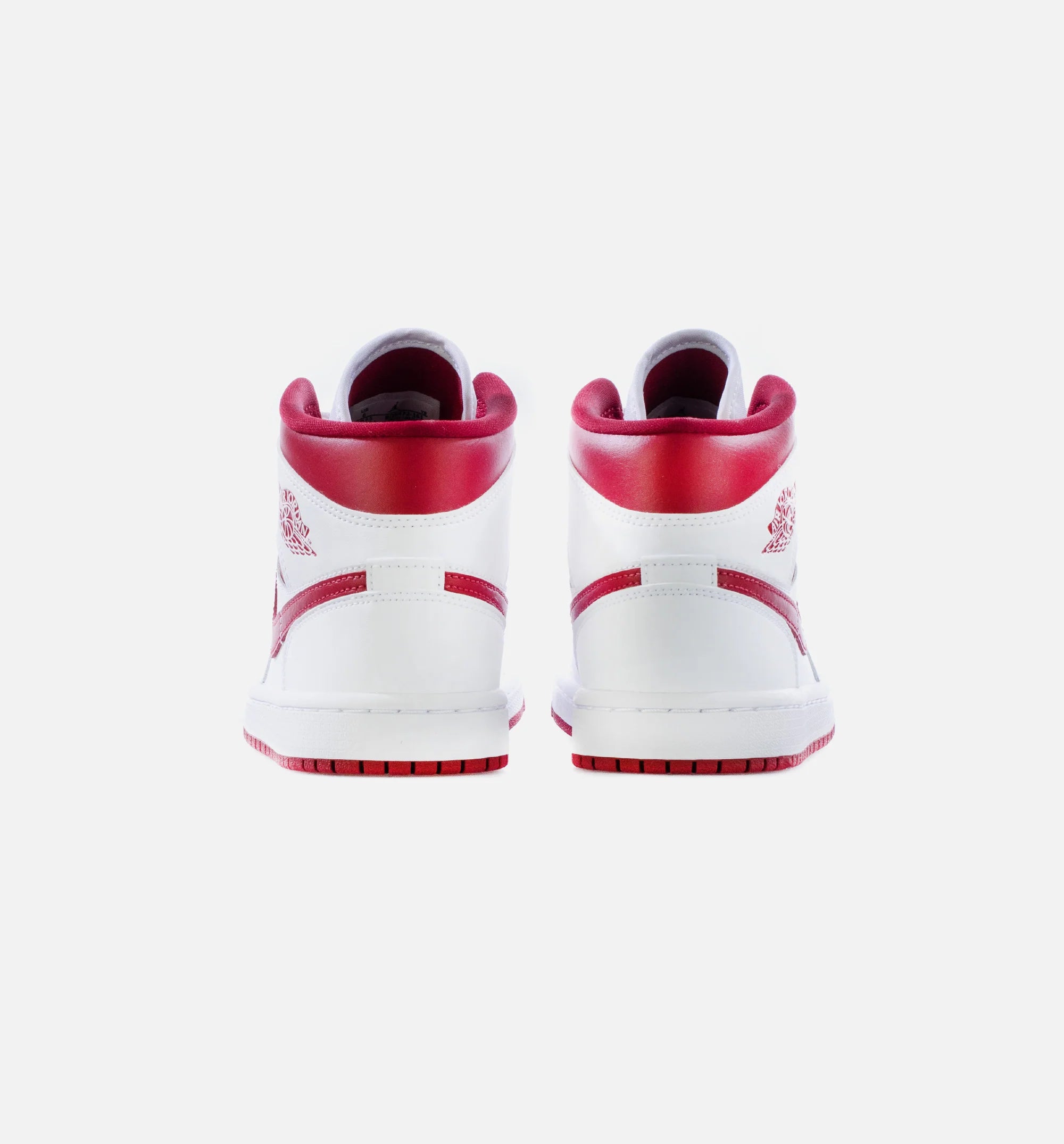 Air Jordan 1 Mid Red Toe Womens Lifestyle Shoe White Pomegranate