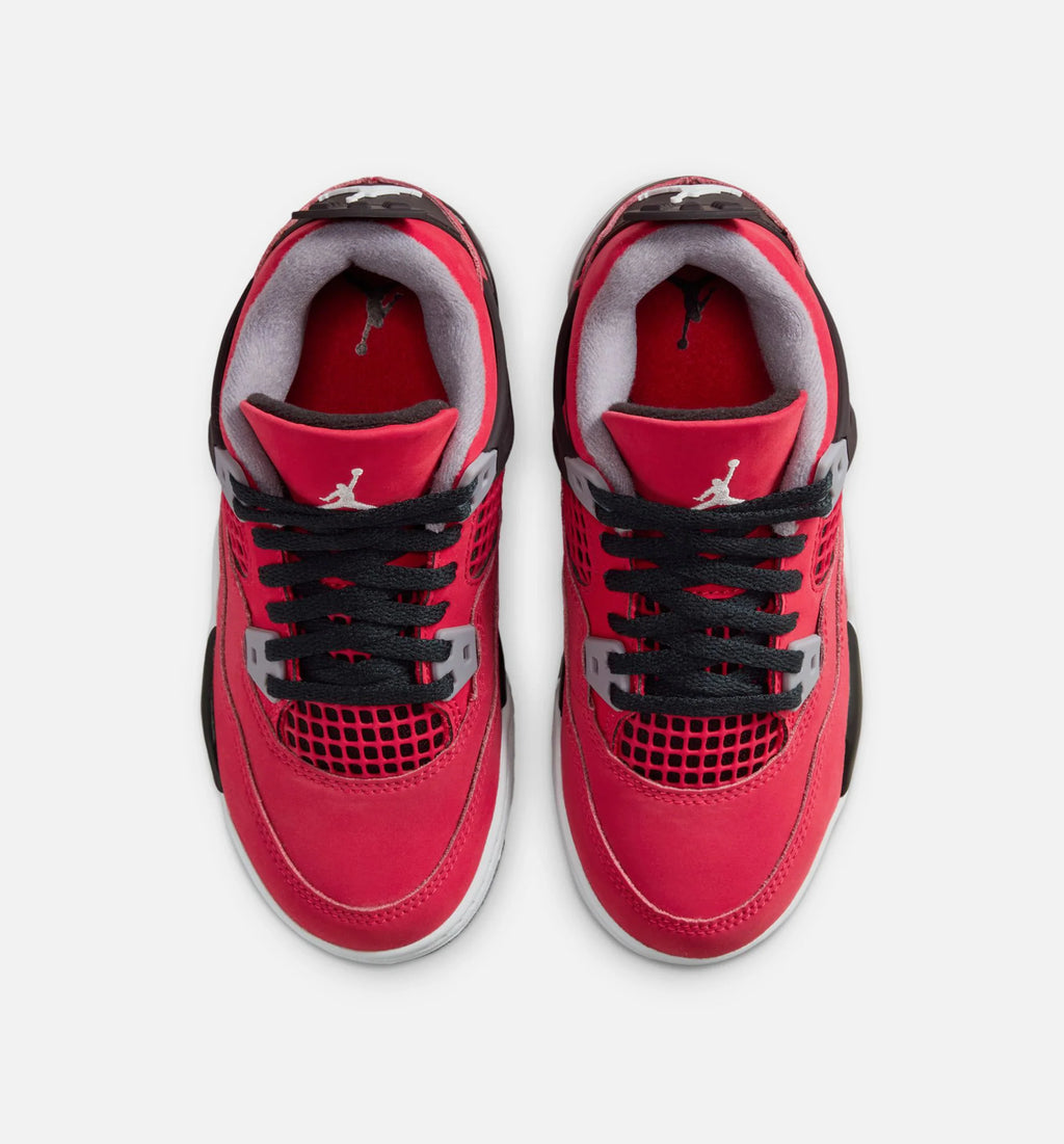 Air Jordan 4 Retro Toro Bravo Preschool Lifestyle Shoe Fire Red White Black Cement Grey Free Shipping