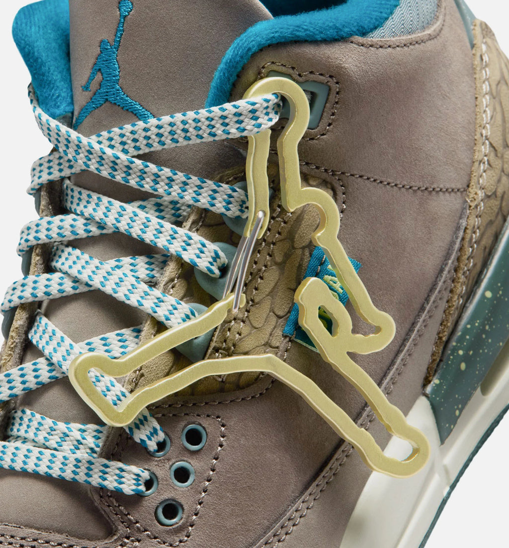 Air Jordan 3 Retro Olive Grey Grade School Lifestyle Shoe Olive Grey Green Abyss Khaki Sea Glass