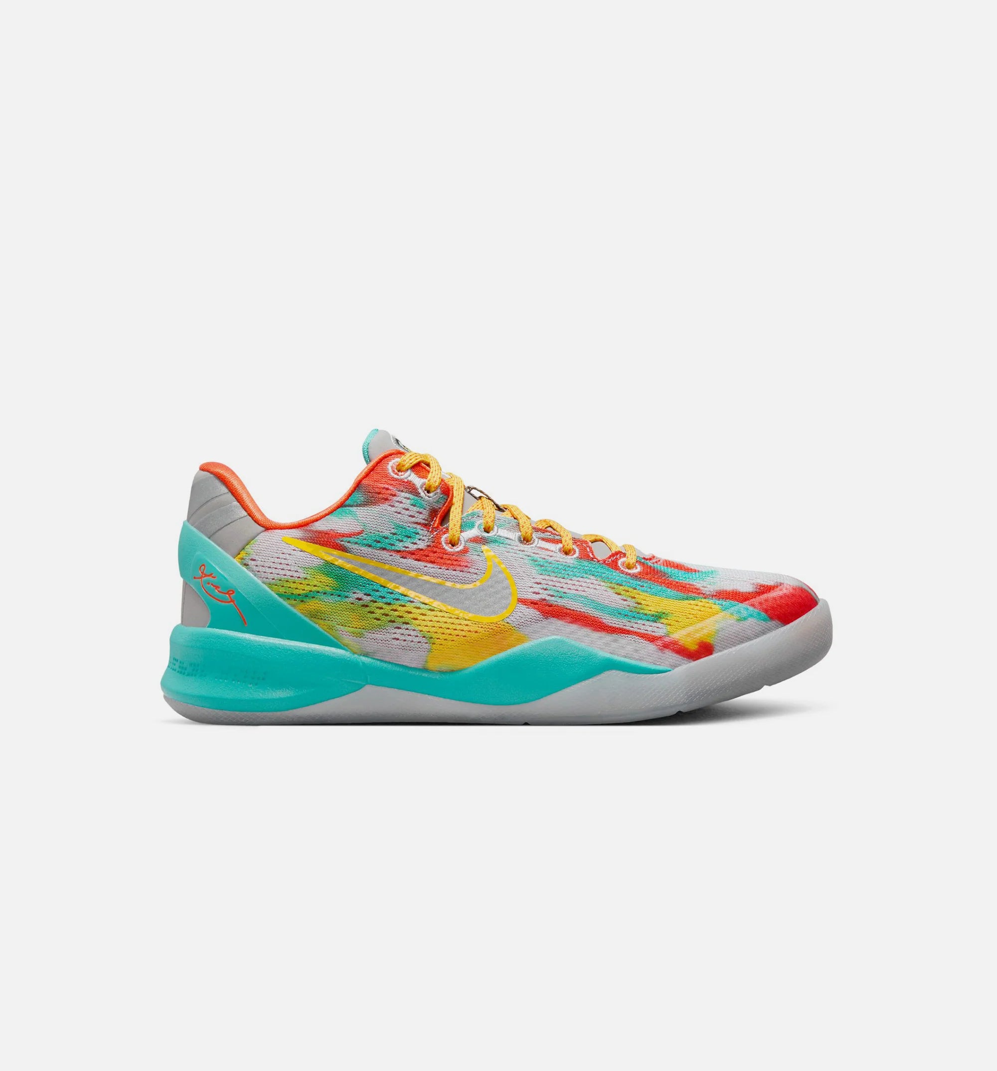 Kobe 8 Protro Venice Beach Grade School Lifestyle Shoe Stadium Grey Metallic Silver Tour Yellow