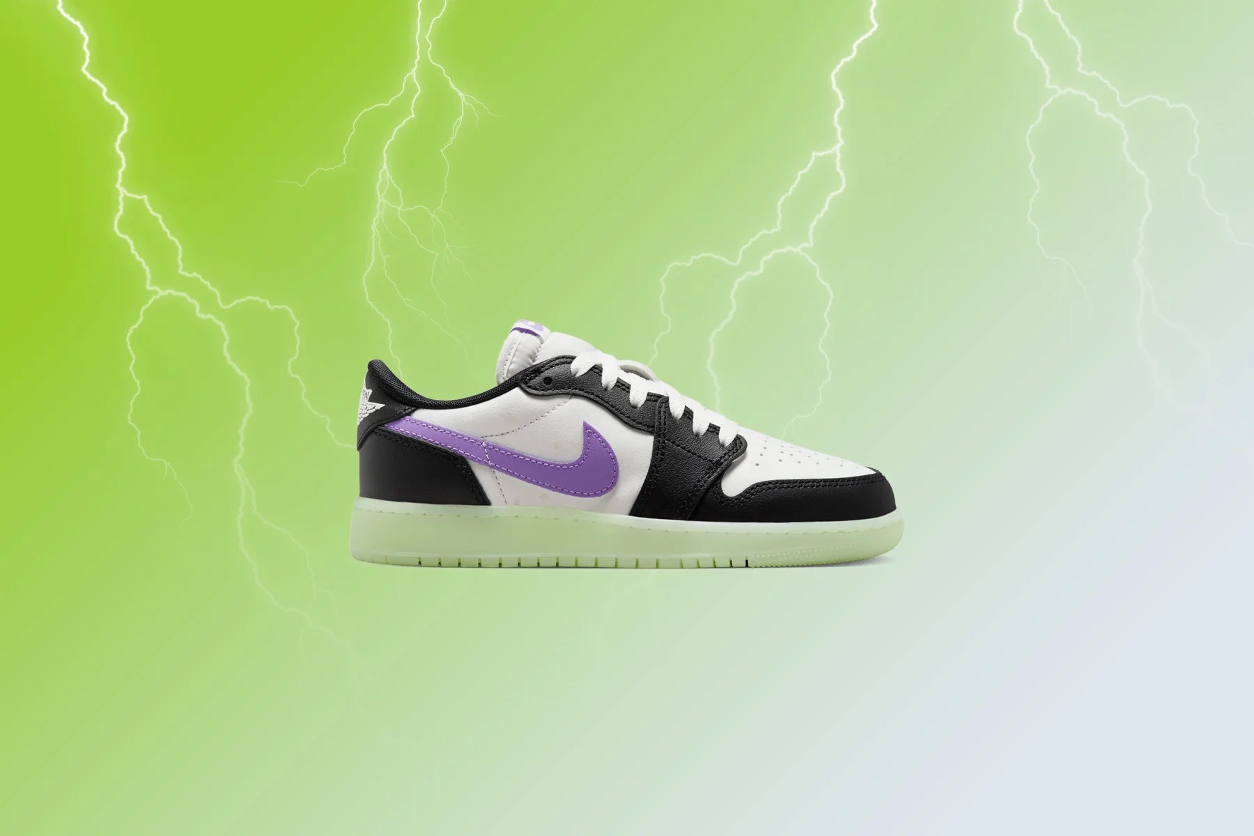 Air Jordan 1 Retro Low OG GS Black Black Raspberry Volt Tint