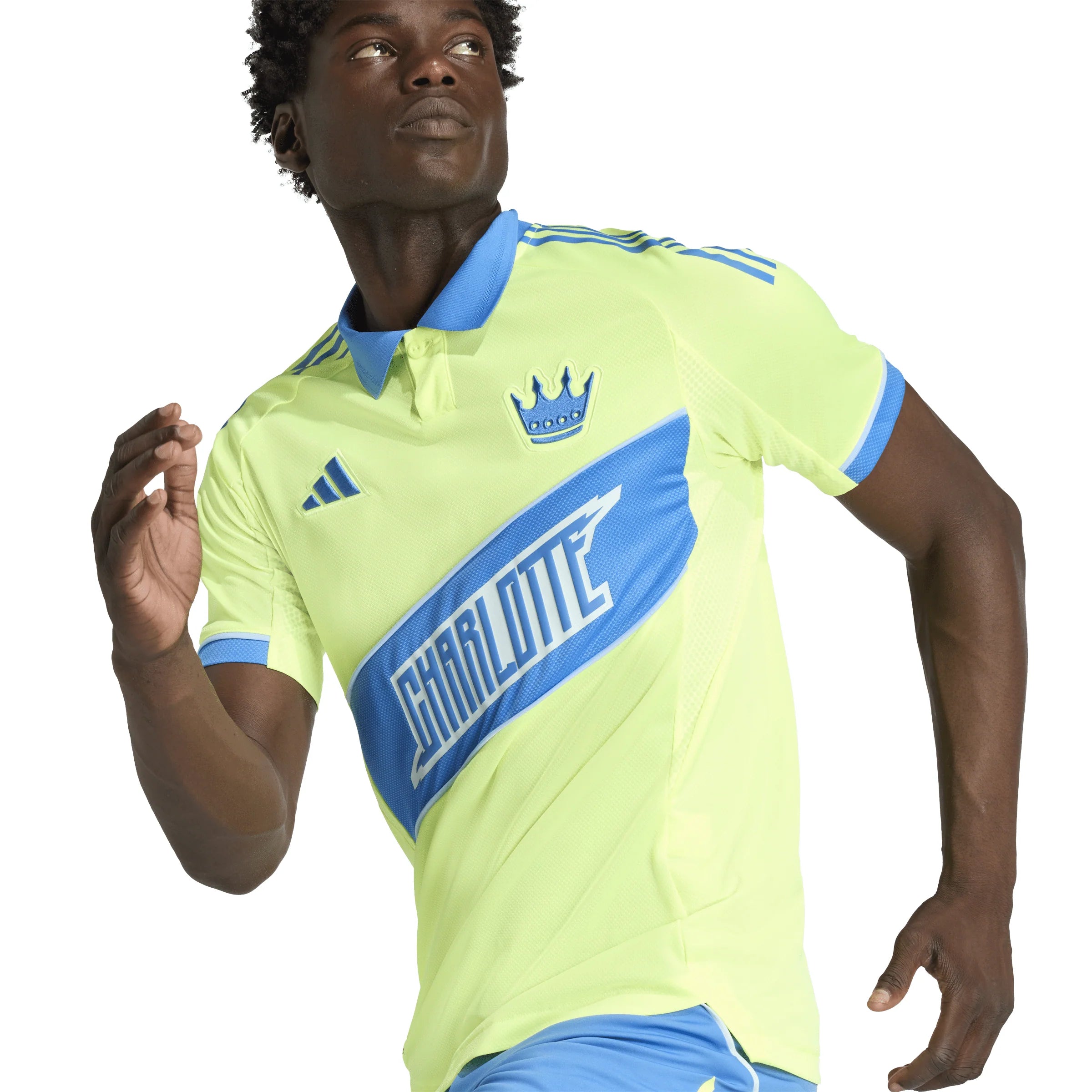adidas Mens Charlotte FC Third Authentic Soccer Jersey 25 26 Yellow