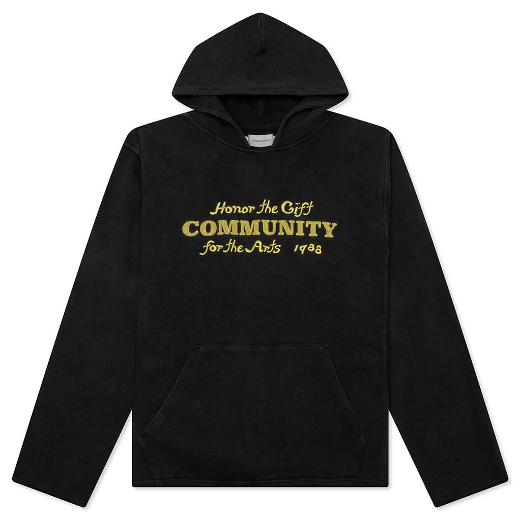 Oil Vintage Hoodie Black