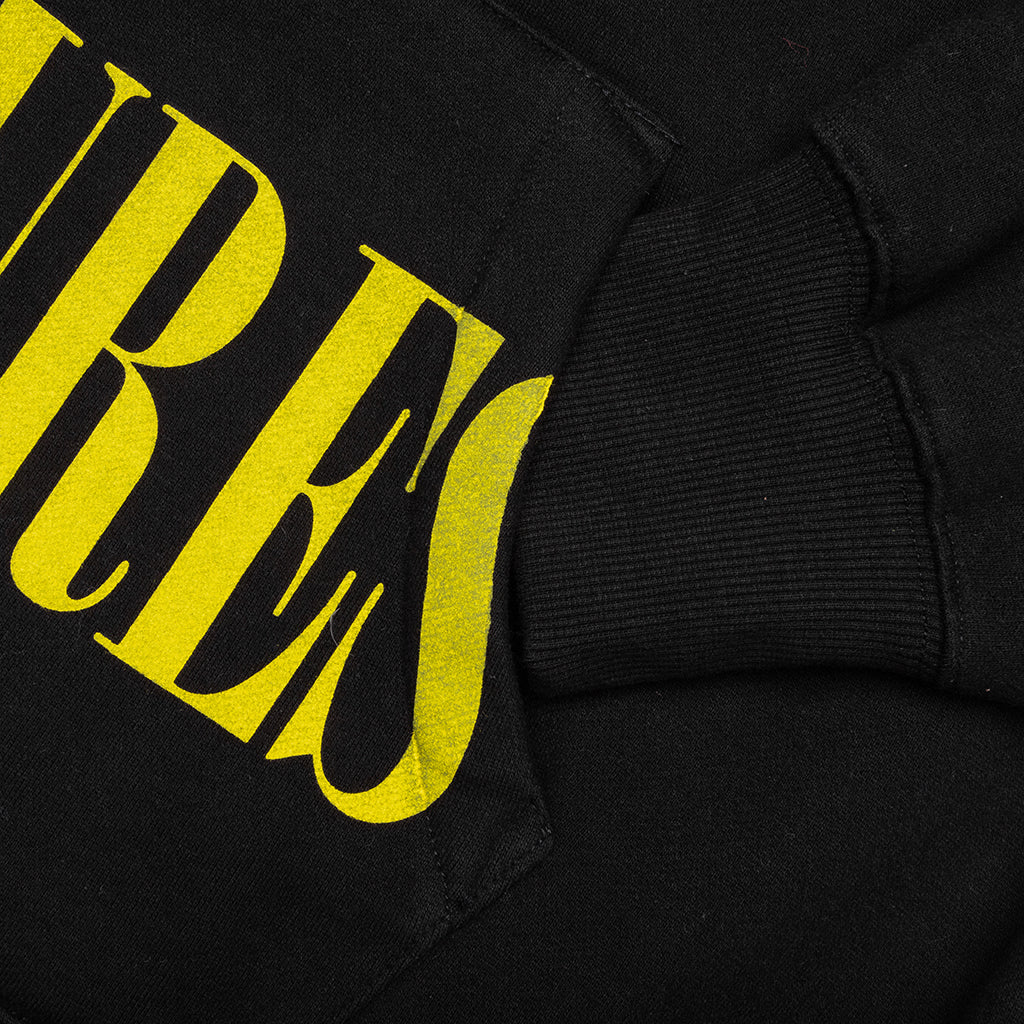 Split Zip Hoodie Black