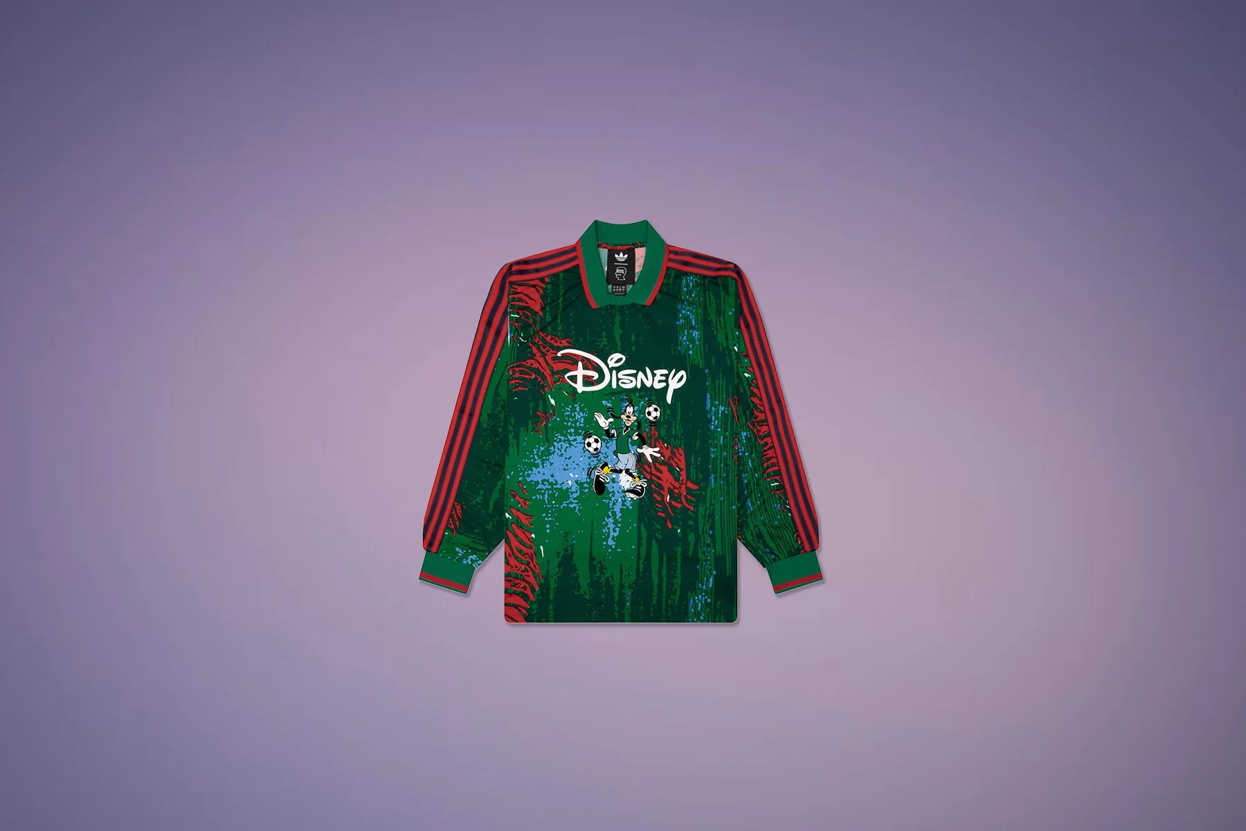 adidas Originals x Brain Dead by Disney Long Sleeve Jersey Red Bold Green Blue