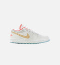 Air Jordan 1 Low White Sesame Womens Lifestyle Shoe White Sesame Flash Crimson Psychic Blue