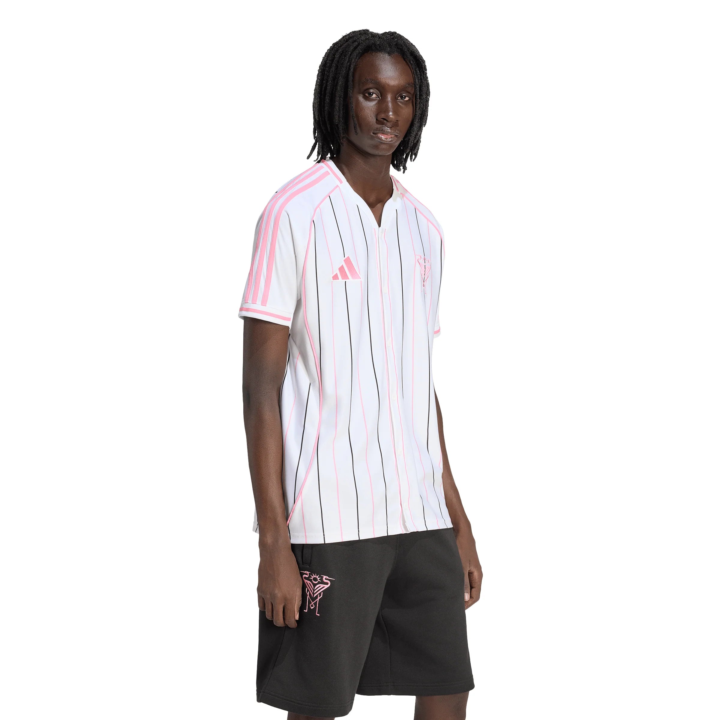 adidas Inter Miami CF Mens Baseball Jersey 2026 White Pink