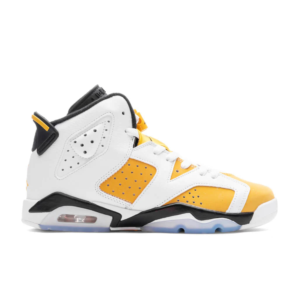 Air Jordan 6 Retro GS White Yellow Ochre Black