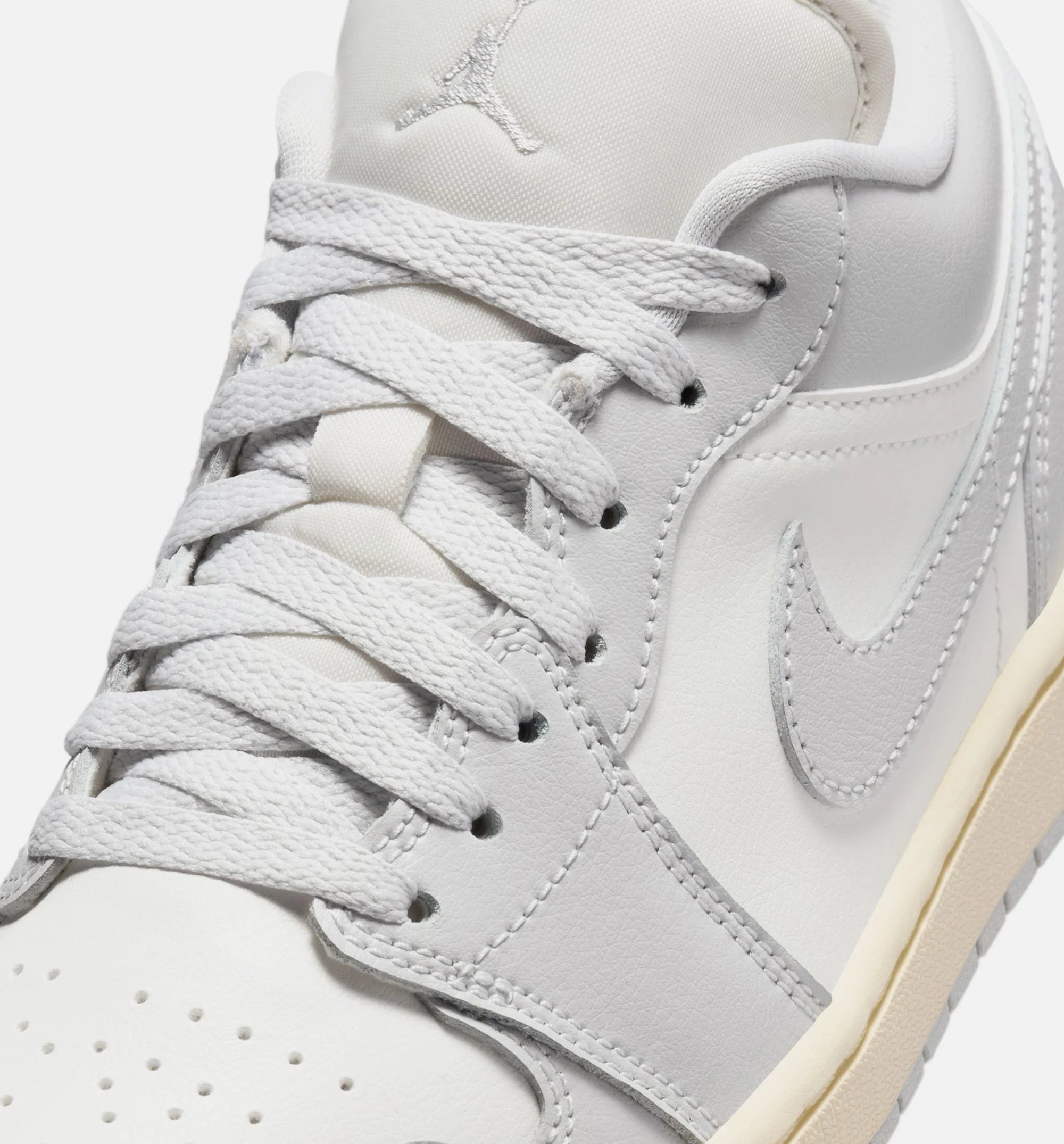 Air Jordan 1 Low Womens Lifestyle Shoe Sail Coconut Milk Neutral Grey