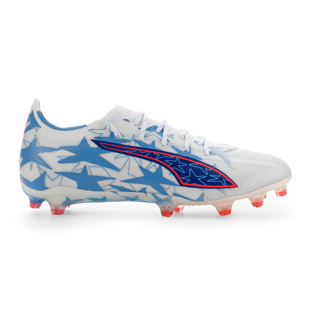 PUMA Ultra 6 Match KidSuper X CP FG AG Firm Ground Artificial Ground Mens Soccer Cleats White Pink Blue