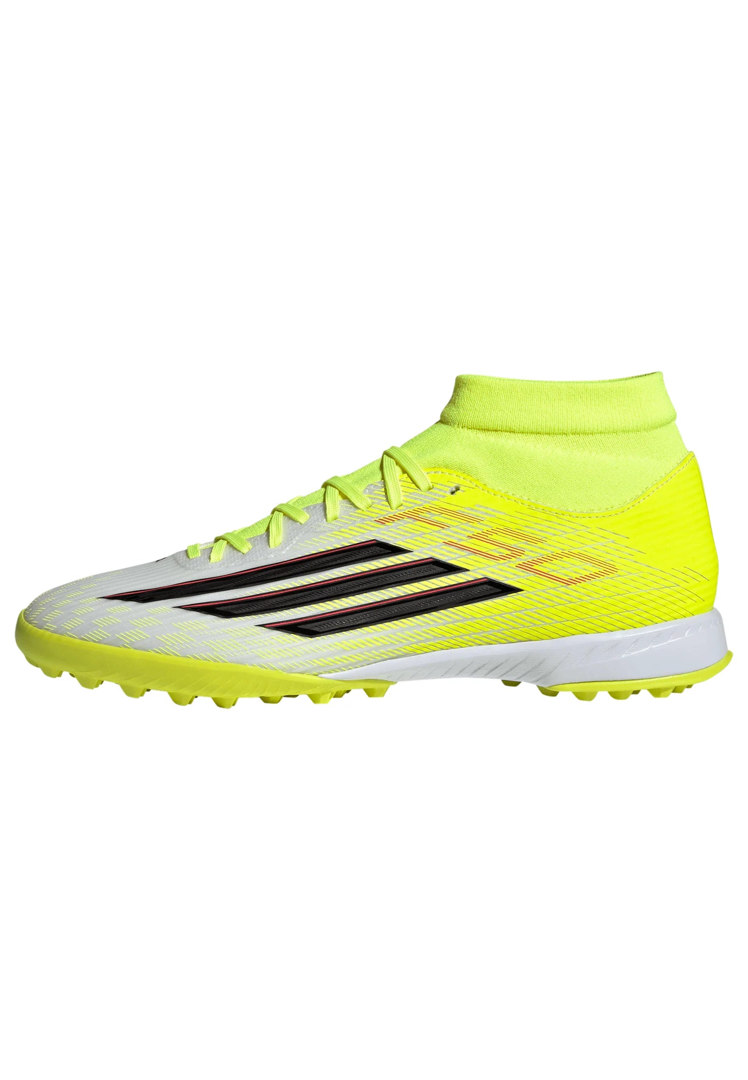 adidas F50 League Mid Cut TF Turf Mens Soccer Cleats Yellow Black Red