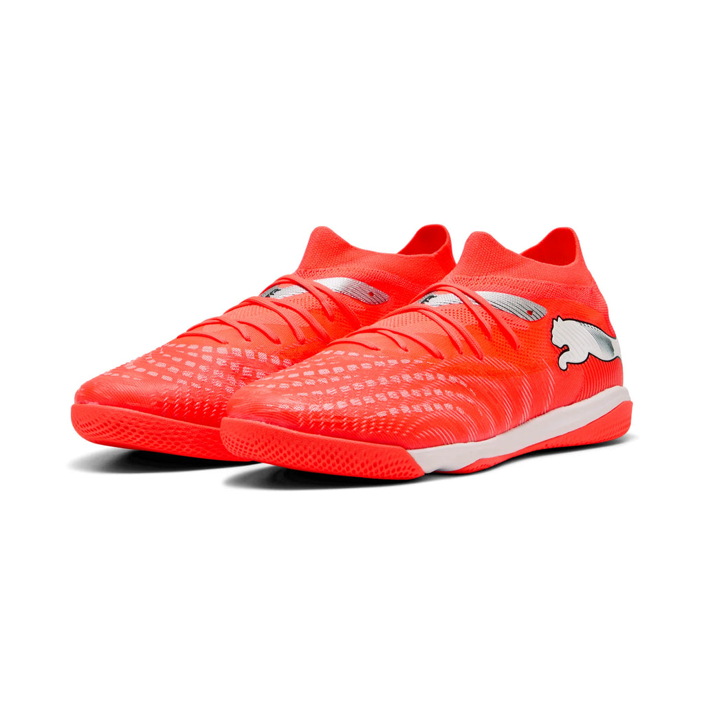 PUMA Future 9 Match IT Indoor Mens Soccer Shoes Red White Black