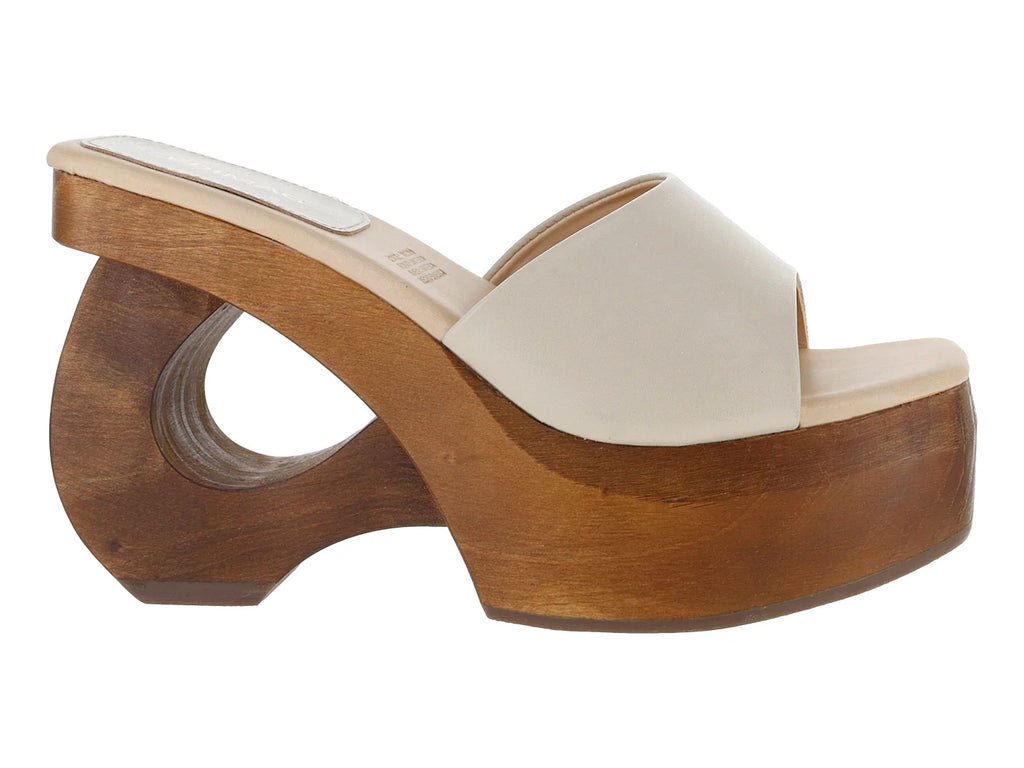Sandalias de Tacón Edimag Color Hueso para Mujer