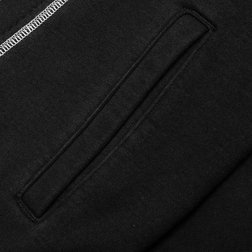 Designer Split Hoodie Washed Black