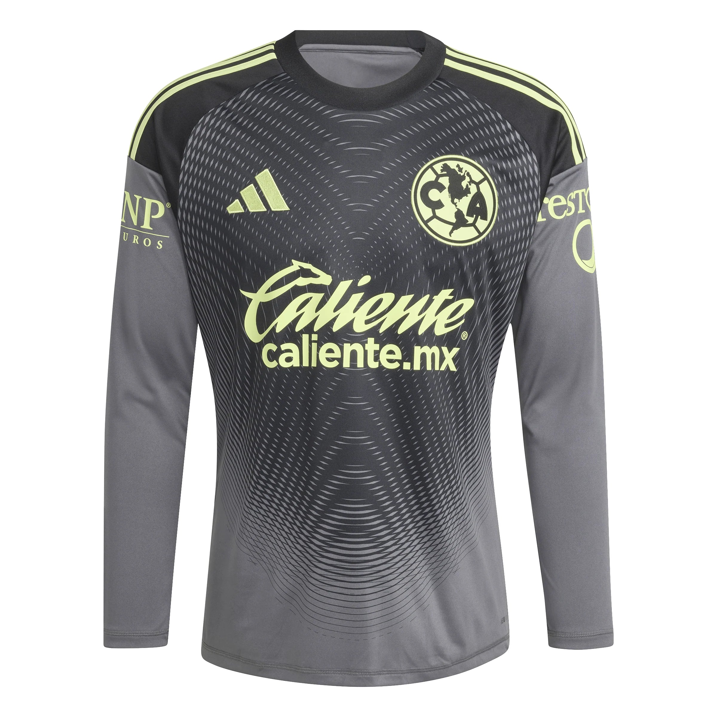 adidas Club América Long Sleeve Mens Goalkeeper Jersey 25 26 Grey