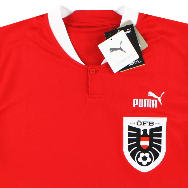PUMA Mens Austria Home Jersey 22 Red White
