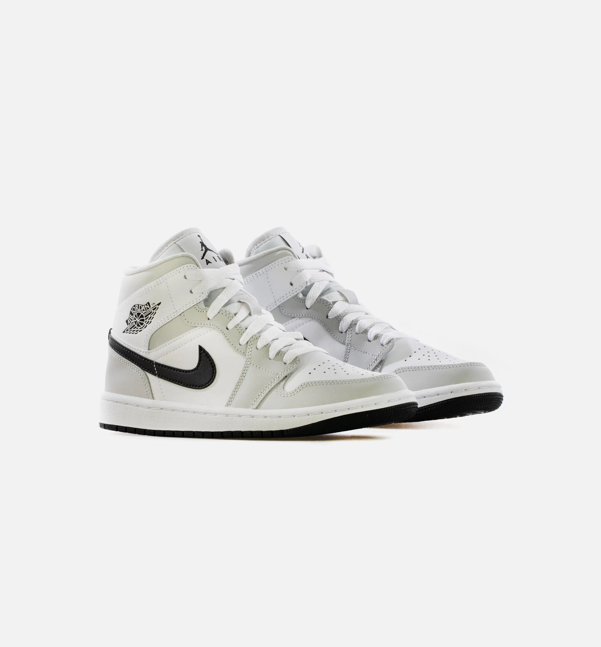 Air Jordan 1 Mid Light Smoke Grey Womens Lifestyle Shoe White Light Smoke Grey Black Limit One Per Customer