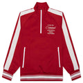 Pin Tuck Half Zip Track Top Red Ecru