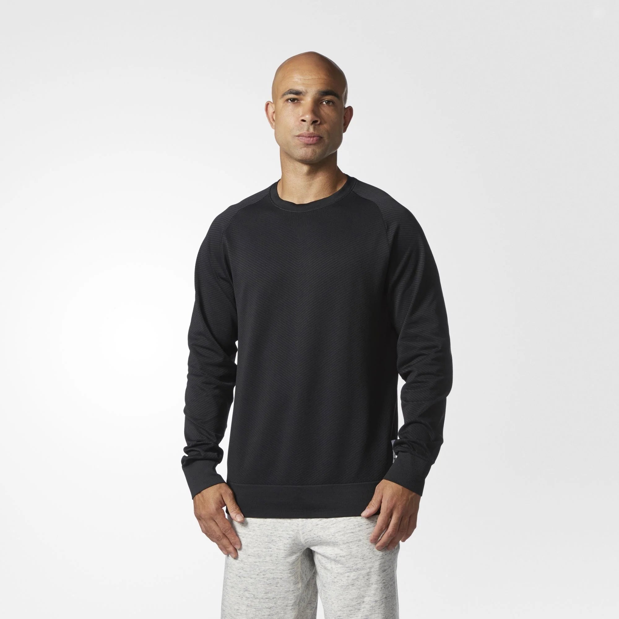 adidas Athletics X Reigning Champ Seamless Crew Sweatshirt Mens Black